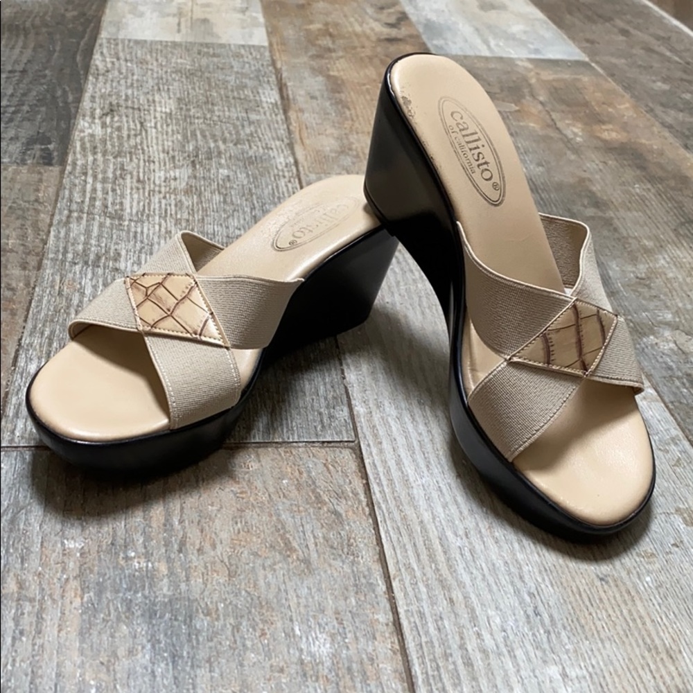 Callisto of California wedge slip on shoes